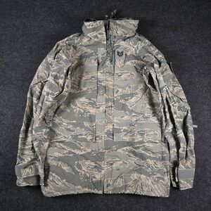 US Air Force APECS Parka Tiger Stripe Camo Jacket Regular Tennier Men's Small